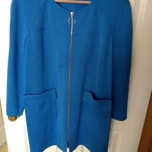 ST. JOHN cyan long coat